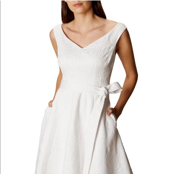 NWOT Karen Millen summer white jacquard dress - Picture 7 of 15